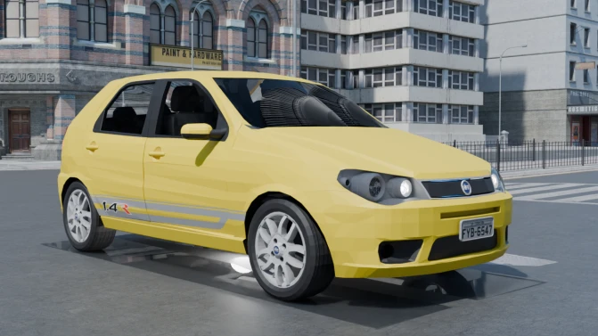 Mod Fiat Palio ELX 2006 (1.4 Fire) – Brazilian Hatchback Mod - Vista Principal/Lateral (Proton Bus Simulator)