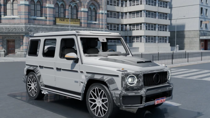 Mod Mercedes G-Wagon Brabus SUV Mod for Proton Bus Simulator - Vista Principal/Lateral (Proton Bus Simulator)