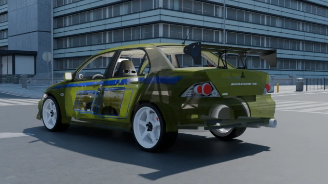Mod Mitsubishi Lancer Evolution VII F&F Tribute Mod for PBS - Interior e Painel (Proton Bus Simulator)