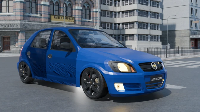 Mod Chevrolet Celta VHC — Brazilian Compact Hatchback Car Mod - Vista Principal/Lateral (Proton Bus Simulator)