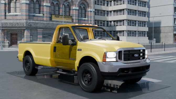 Mod Fiat Toro 2022 + Ford F-350 — Dual Pickup Pack Car Mod for PBS - Vista Principal/Lateral (Proton Bus Simulator)
