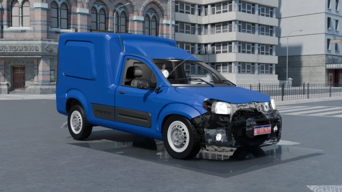 Mod Fiat Fiorino 2017 — Compact Panel Van Car Mod for PBS - Vista Principal/Lateral (Proton Bus Simulator)
