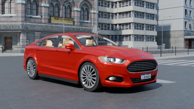Mod Ford Fusion Titanium — American Mid-Size Luxury Sedan Car Mod - Vista Principal/Lateral (Proton Bus Simulator)