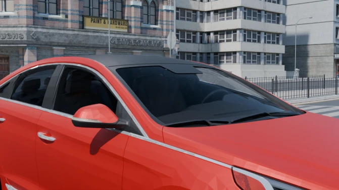 Mod Hyundai Sonata — Korean Mid-Size Sedan Car Mod for PBS - Vista Principal/Lateral (Proton Bus Simulator)
