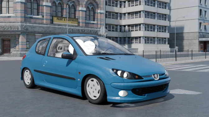 Mod Peugeot 206 2 Portas — Brazilian Compact Hatchback Mod for PBS - Vista Principal/Lateral (Proton Bus Simulator)