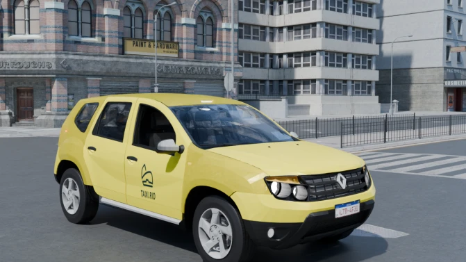 Mod Renault Duster Uber Taxi e Particular - Vista Principal/Lateral (Proton Bus Simulator)
