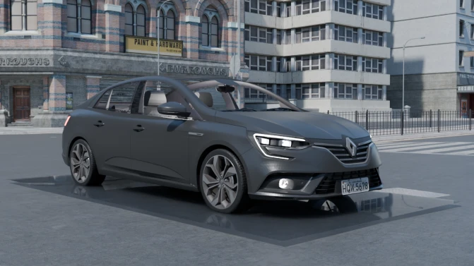 Mod Renault Megane 2017 - Vista Principal/Lateral (Proton Bus Simulator)