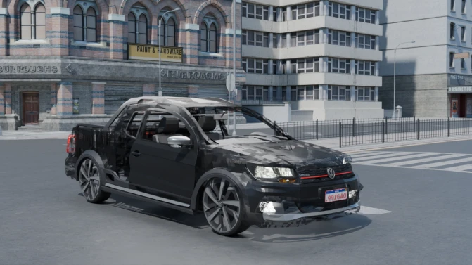 Mod Volkswagen Saveiro Cross - Vista Principal/Lateral (Proton Bus Simulator)