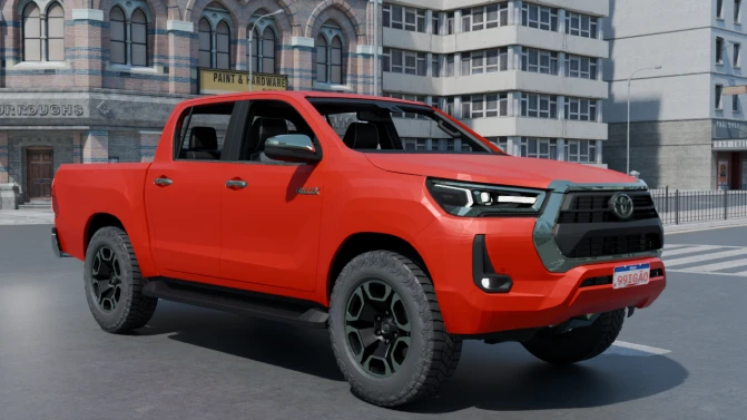 Mod Toyota Hilux — Off-Road Pickup Car Mod for PBS - Vista Principal/Lateral (Proton Bus Simulator)