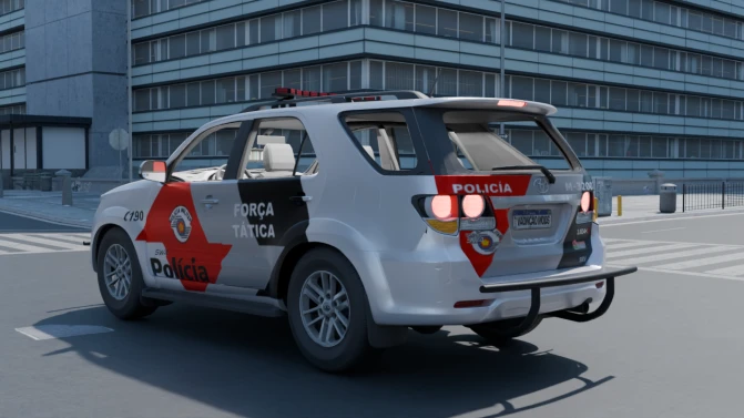 Mod Toyota Hilux SW4 Rota — Police SUV Car Mod for PBS - Interior e Painel (Proton Bus Simulator)
