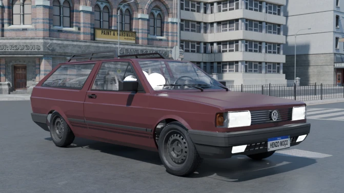 Mod Volkswagen Parati — Classic Brazilian Wagon Car Mod - Vista Principal/Lateral (Proton Bus Simulator)