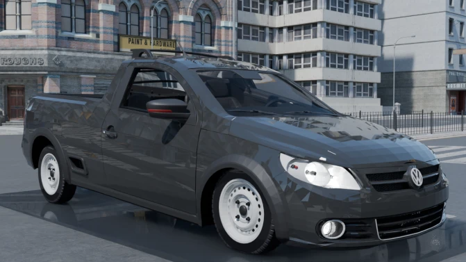 Mod Volkswagen Saveiro G5 — Pickup Truck Car Mod for PBS - Vista Principal/Lateral (Proton Bus Simulator)