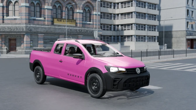 Mod Volkswagen Saveiro Robust — Off-Road Pickup Car Mod - Vista Principal/Lateral (Proton Bus Simulator)