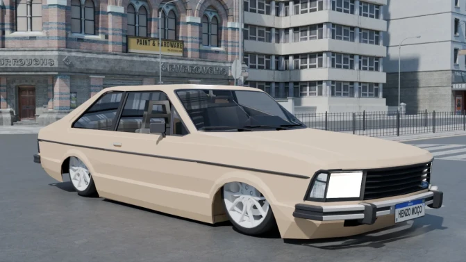 Mod Ford Corcel II Sedan – Proton Bus Simulator Car Mod - Vista Principal/Lateral (Proton Bus Simulator)