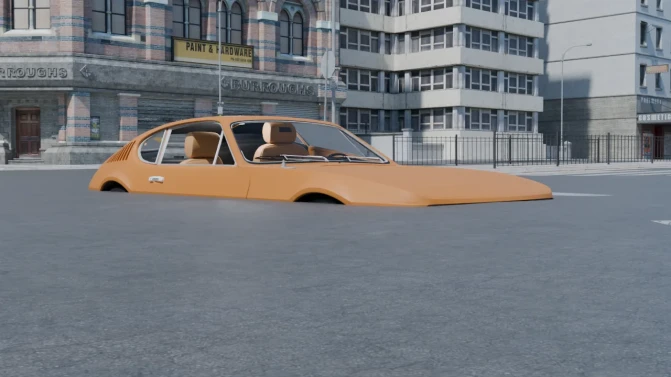 Mod Volkswagen SP2 Coupe – Proton Bus Simulator Car Mod - Vista Principal/Lateral (Proton Bus Simulator)