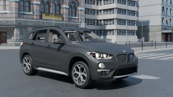 Mod BMW X1 2016 Compact SUV – Proton Bus Simulator Mod - Vista Principal/Lateral (Proton Bus Simulator)