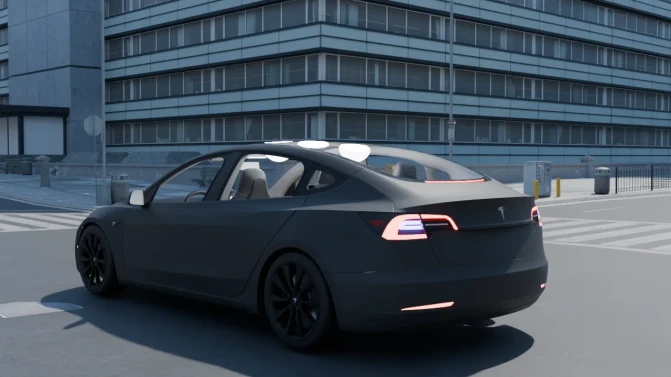 Mod Tesla Model 3 EV Sedan – Proton Bus Simulator Car Mod - Interior e Painel (Proton Bus Simulator)