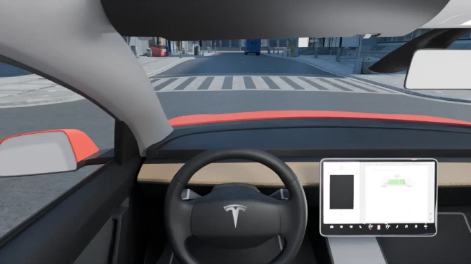 Mod Tesla Model 3 EV Sedan – Proton Bus Simulator Car Mod - Detalhes e Acabamento (Proton Bus Simulator)