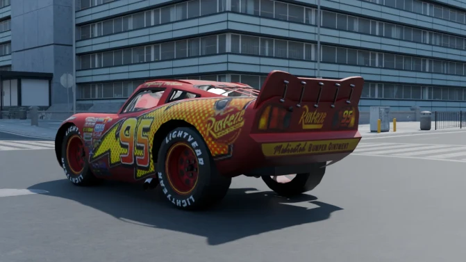 Mod Lightning McQueen – Proton Bus Simulator Fun Car Mod - Interior e Painel (Proton Bus Simulator)